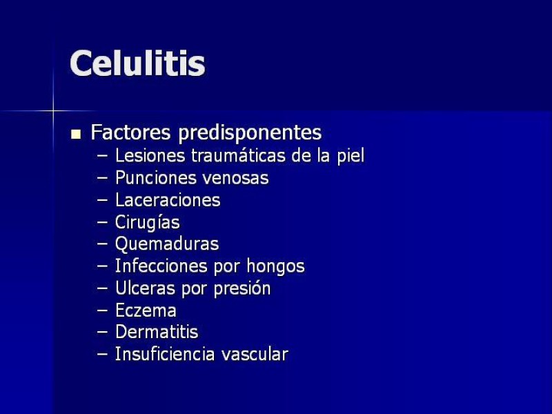Diapositiva 10 de Celulitis, Erisipela y Loxoscelismo