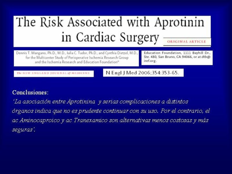 Diapositiva 61 de Efectos deletéreos de la transfusión masiva en cardiocirugía