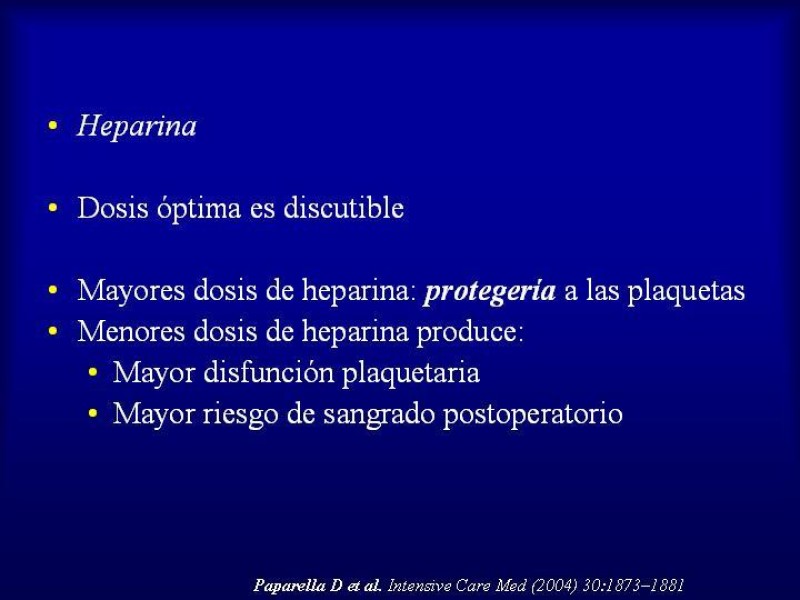 Diapositiva 14 de Efectos deletéreos de la transfusión masiva en cardiocirugía