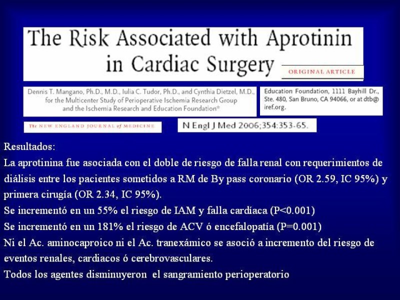 Diapositiva 60 de Efectos deletéreos de la transfusión masiva en cardiocirugía