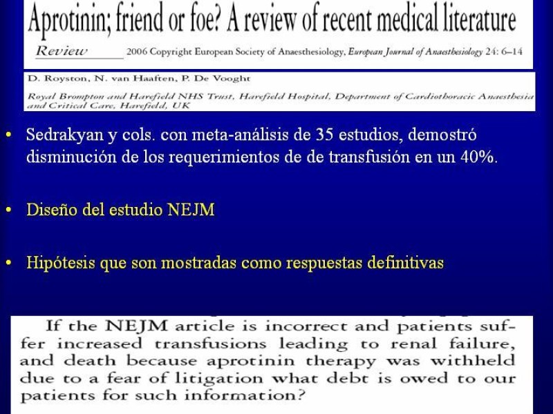 Diapositiva 63 de Efectos deletéreos de la transfusión masiva en cardiocirugía