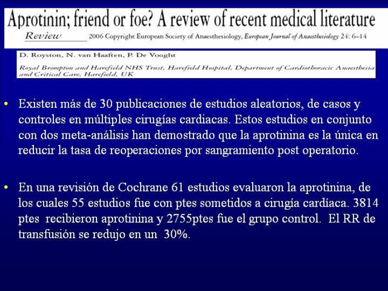 Diapositiva 62 de Efectos deletéreos de la transfusión masiva en cardiocirugía