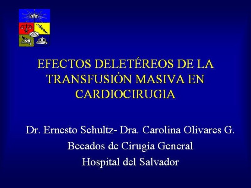 Diapositiva 64 de Efectos deletéreos de la transfusión masiva en cardiocirugía
