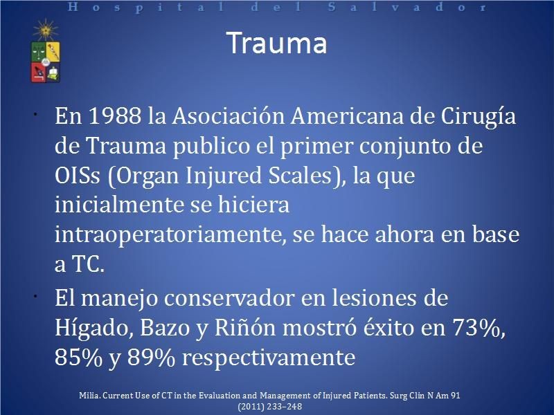 Diapositiva 6 de El rol del TAC de abdomen en Urgencia