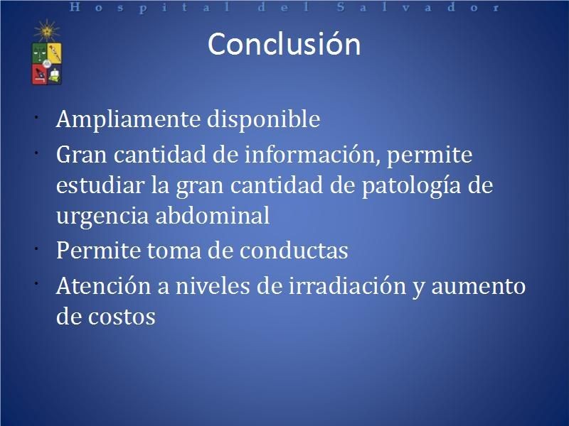 Diapositiva 29 de El rol del TAC de abdomen en Urgencia