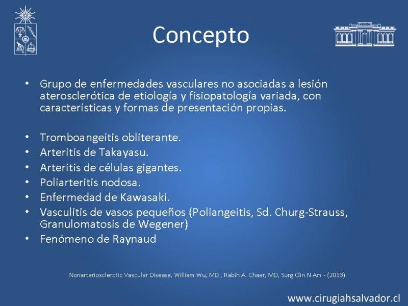Diapositiva 1 de Enfermedad vascular no aterosclerótica: Diagnostico y manejo