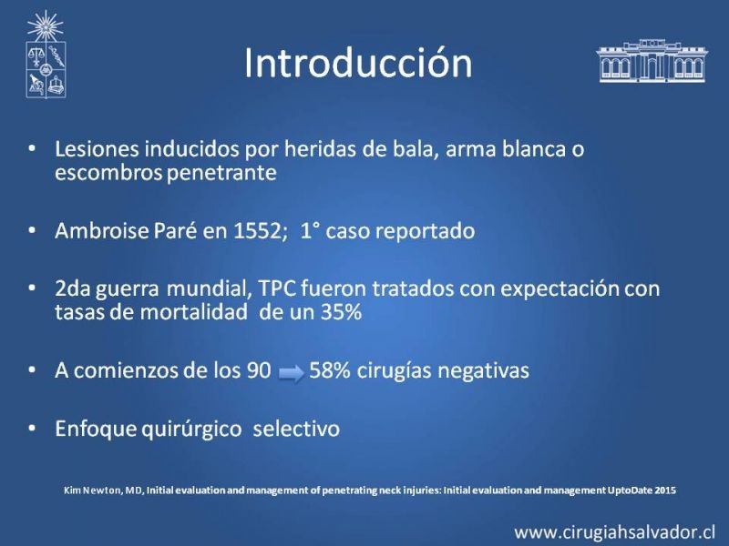 Diapositiva 1 de Trauma Penetrante Cervical
