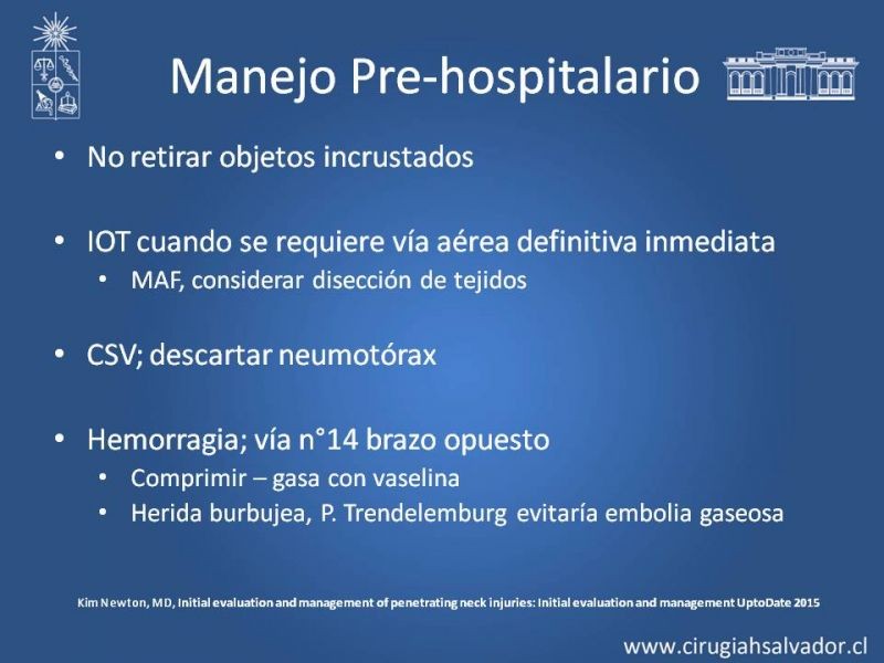 Diapositiva 10 de Trauma Penetrante Cervical