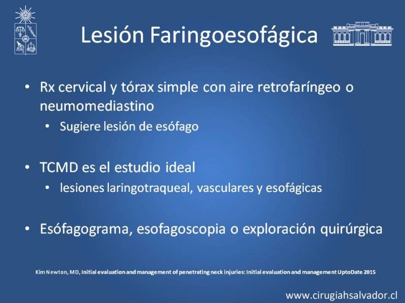Diapositiva 16 de Trauma Penetrante Cervical