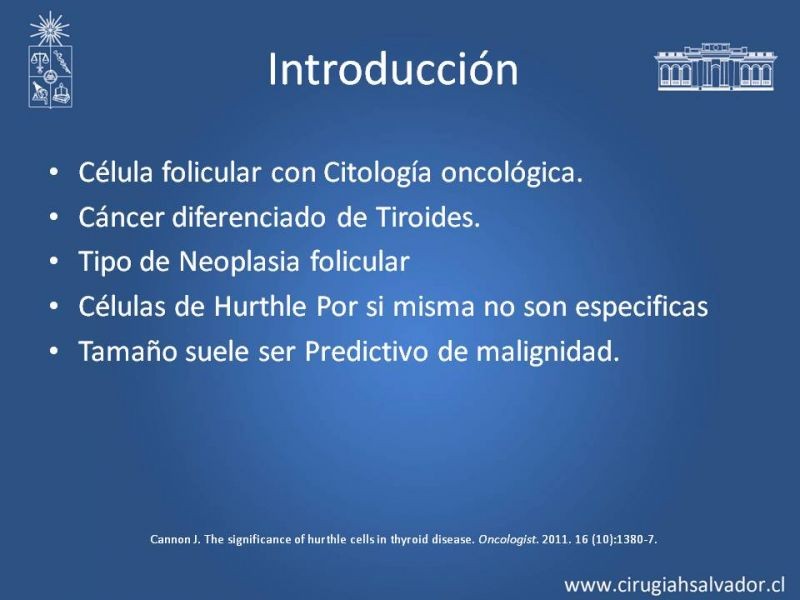 Diapositiva 1 de Tumor Celulas de Hurthle