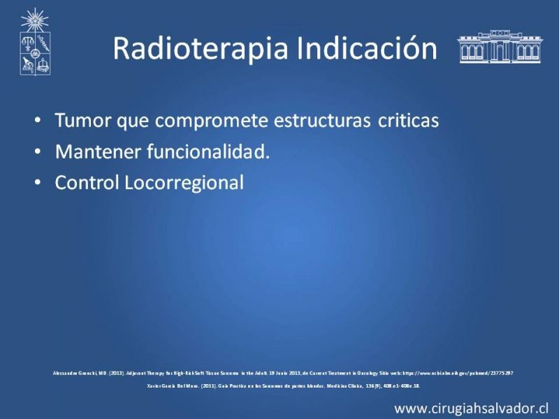 Diapositiva 6 de Adyuvancia y Neoadyuvancia en Sarcomas