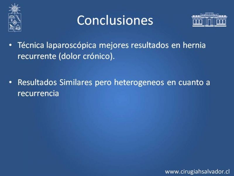 Diapositiva 20 de Hernioplastía Inguinal (Laparoscópica vs Abierta)