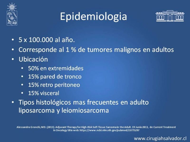 Diapositiva 2 de Adyuvancia y Neoadyuvancia en Sarcomas
