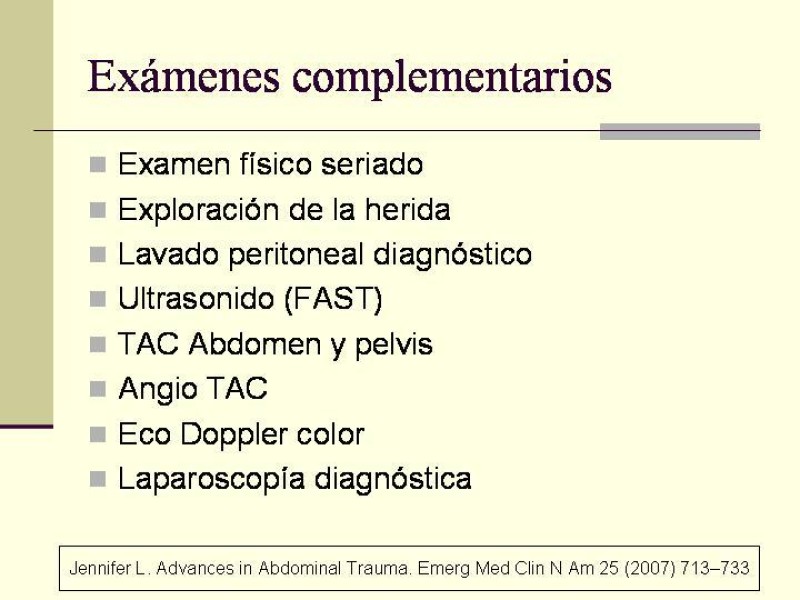Diapositiva 7 de Lesiones Vasculares Abdominales