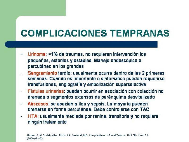 Diapositiva 34 de Traumatismo renal