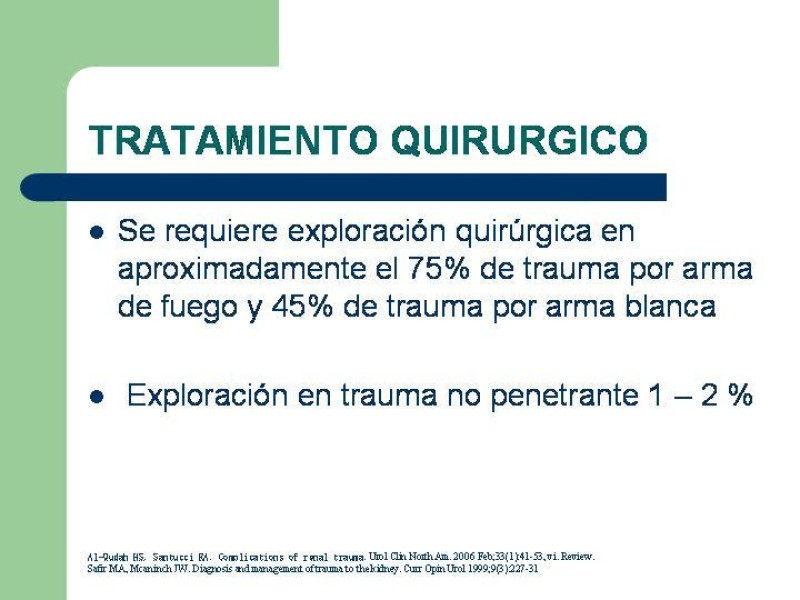 Diapositiva 26 de Traumatismo renal