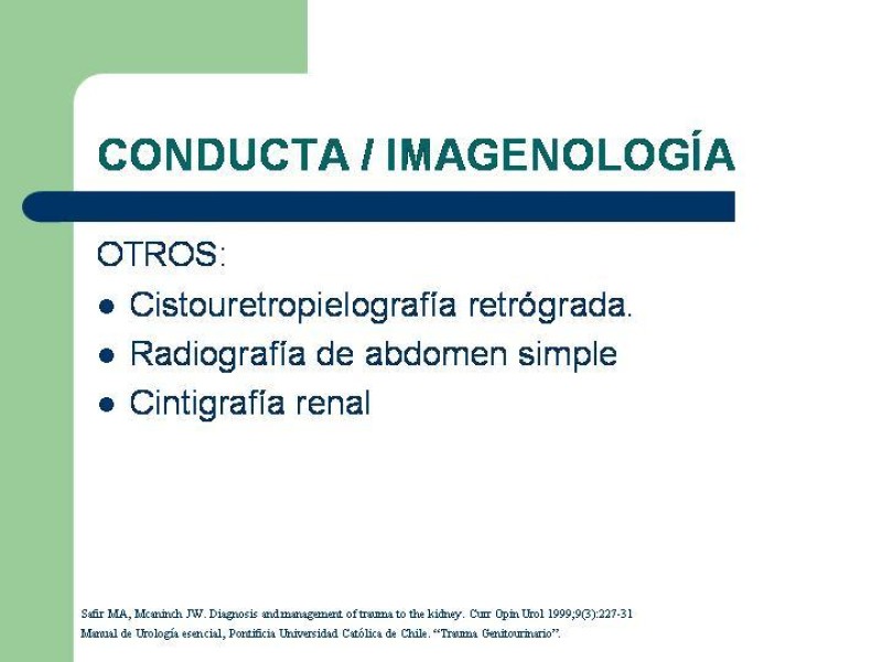 Diapositiva 8 de Traumatismo renal