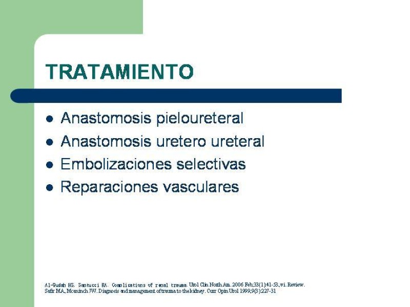 Diapositiva 31 de Traumatismo renal