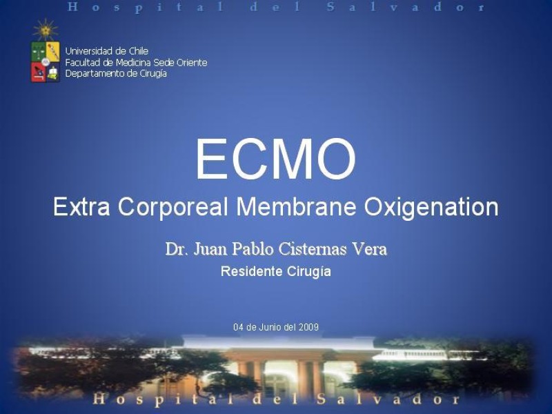 Diapositiva 22 de ECMO : Extra Corporeal Membrane Oxigenation