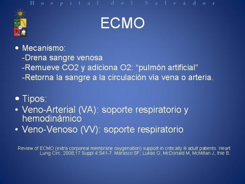 Diapositiva 3 de ECMO : Extra Corporeal Membrane Oxigenation
