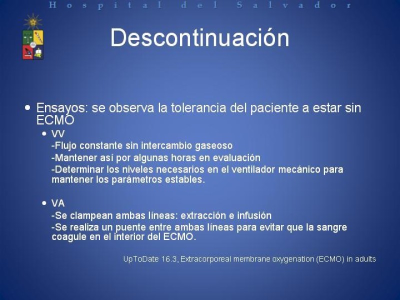 Diapositiva 18 de ECMO : Extra Corporeal Membrane Oxigenation