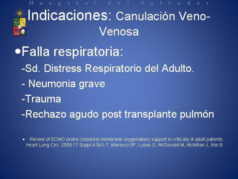 Diapositiva 4 de ECMO : Extra Corporeal Membrane Oxigenation