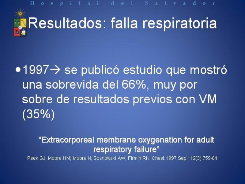 Diapositiva 8 de ECMO : Extra Corporeal Membrane Oxigenation