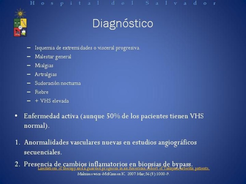 Diapositiva 8 de Enfermedad de Takayasu