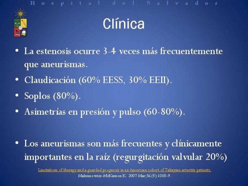 Diapositiva 4 de Enfermedad de Takayasu
