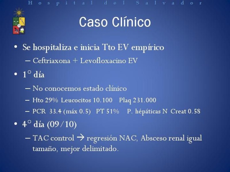 Diapositiva 5 de Manejo de los Abscesos Renales y Perinefríticos a propósito de un caso clínico