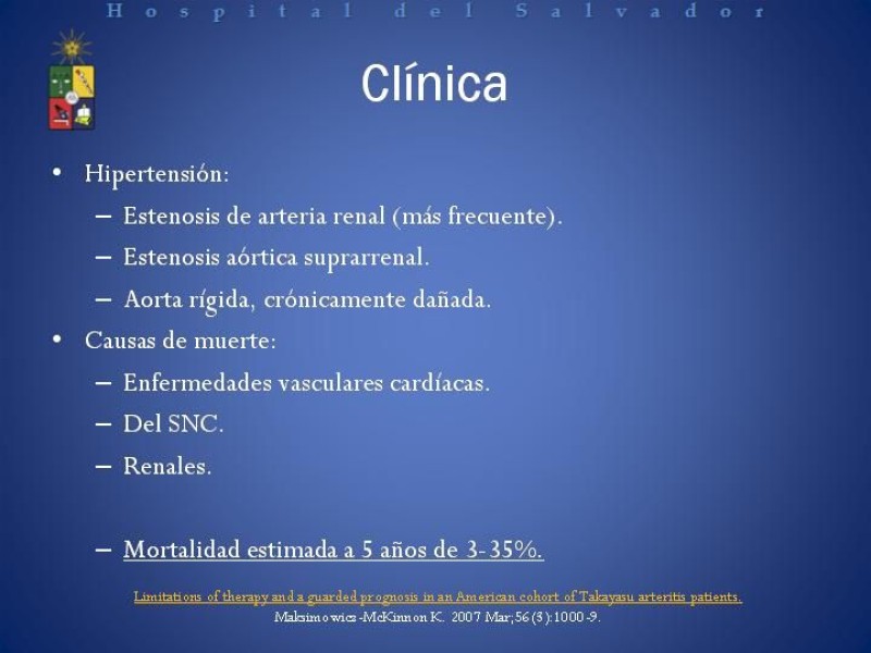Diapositiva 6 de Enfermedad de Takayasu