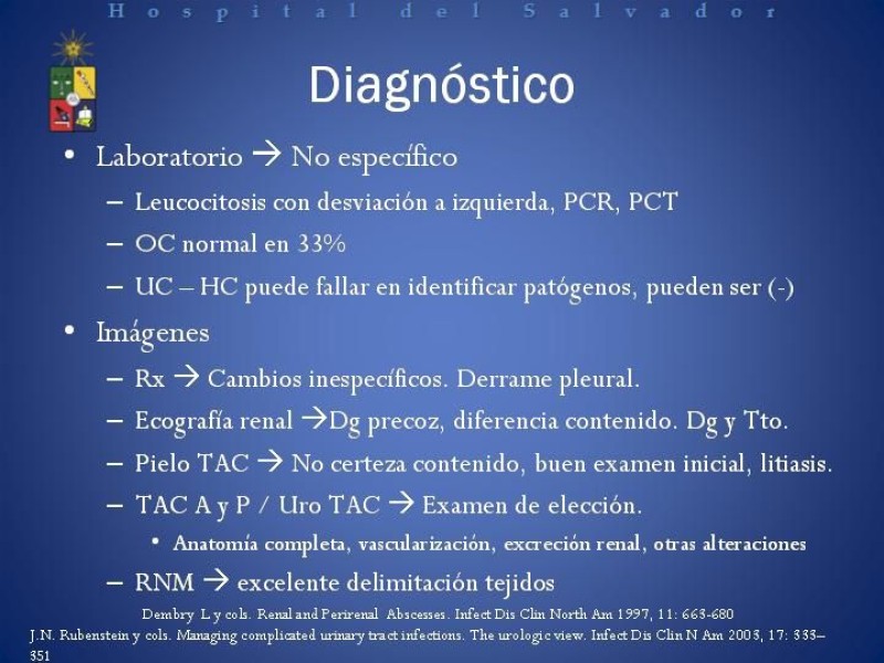 Diapositiva 21 de Manejo de los Abscesos Renales y Perinefríticos a propósito de un caso clínico