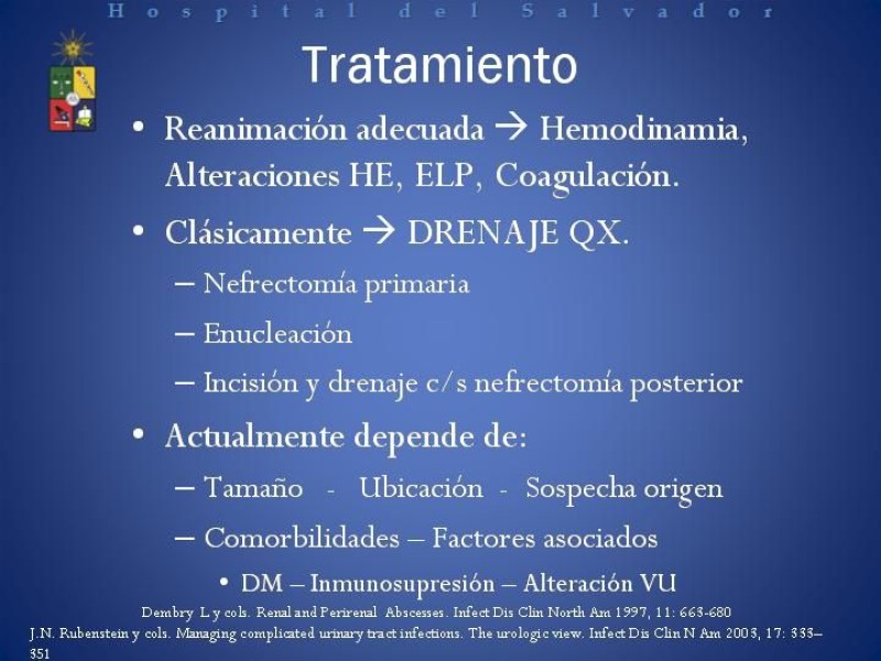 Diapositiva 23 de Manejo de los Abscesos Renales y Perinefríticos a propósito de un caso clínico