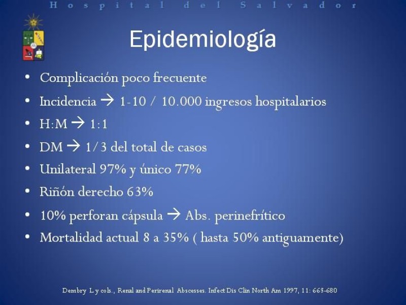 Diapositiva 16 de Manejo de los Abscesos Renales y Perinefríticos a propósito de un caso clínico
