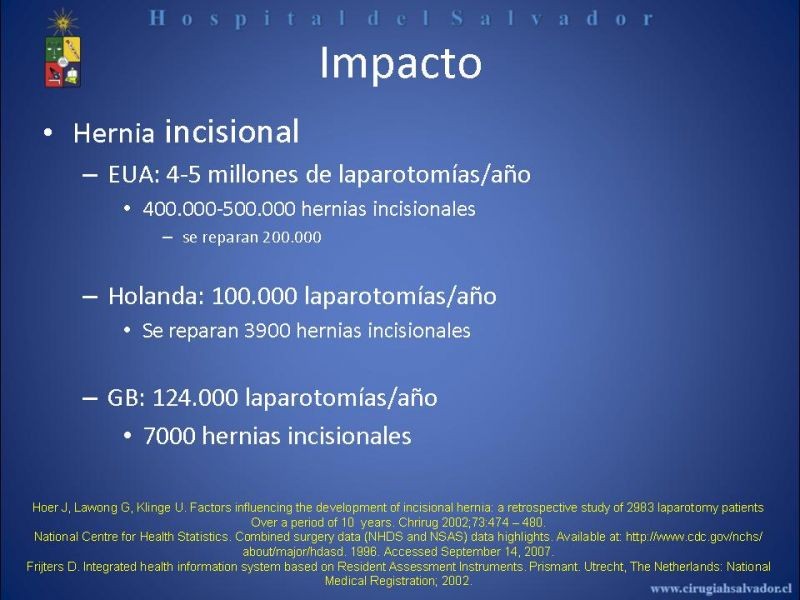 Diapositiva 2 de Reparación Laparoscópica de hernias incisionales