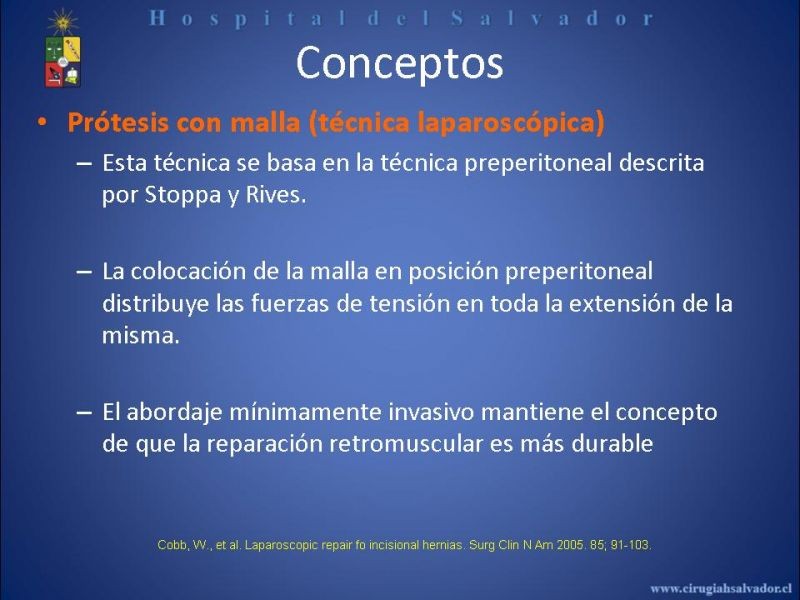 Diapositiva 14 de Reparación Laparoscópica de hernias incisionales