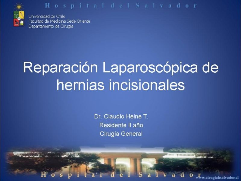 Diapositiva 26 de Reparación Laparoscópica de hernias incisionales