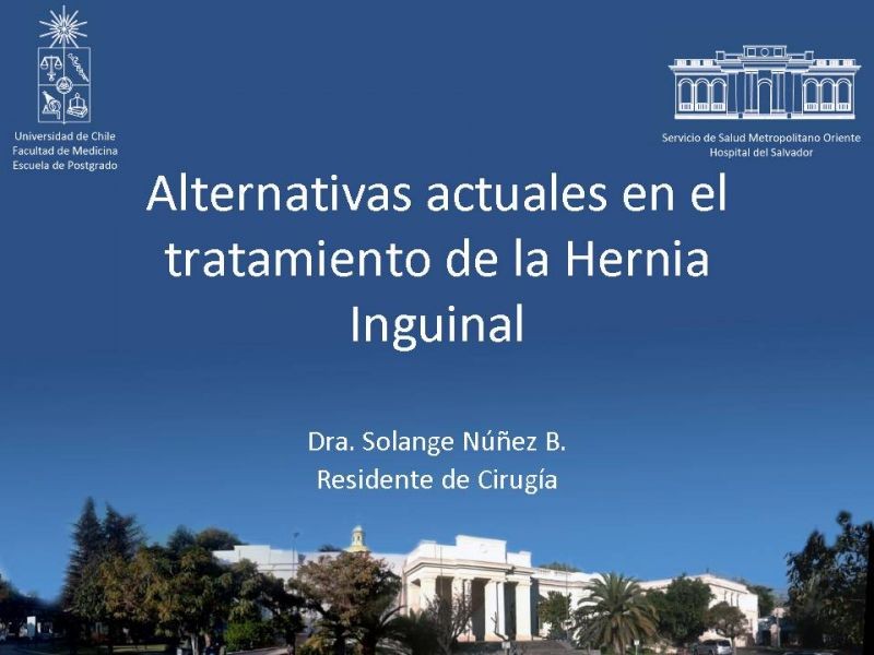 Diapositiva 29 de Alternativas actuales en el tratamiento de la Hernia Inguinal