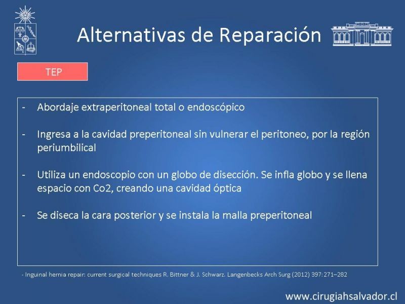 Diapositiva 23 de Alternativas actuales en el tratamiento de la Hernia Inguinal