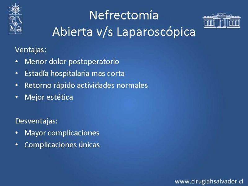 Diapositiva 28 de Nefrectomía técnica quirúrgica