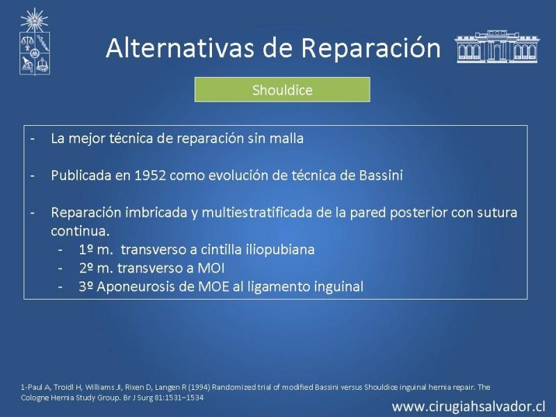 Diapositiva 15 de Alternativas actuales en el tratamiento de la Hernia Inguinal