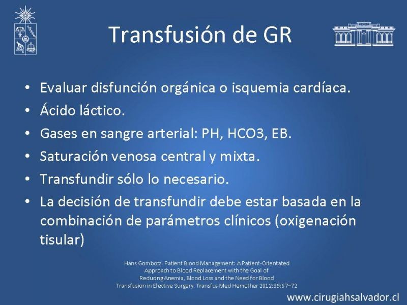 Diapositiva 20 de Terapia transfusional en el perioperatorio