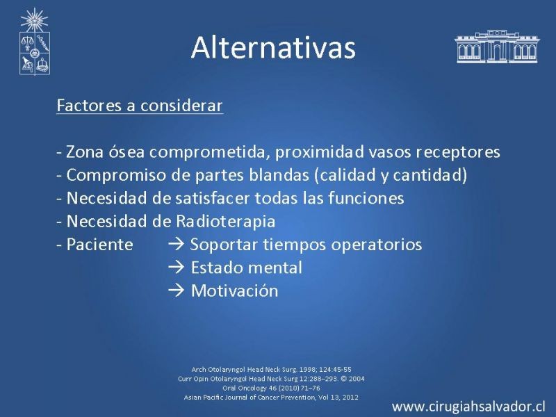 Diapositiva 9 de Alternativas de Reconstrucción Mandibular