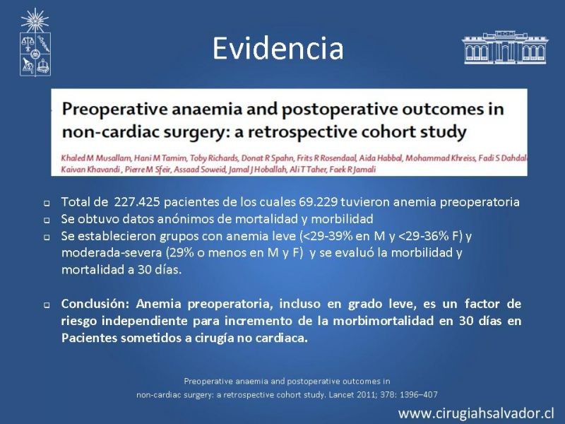 Diapositiva 9 de Terapia transfusional en el perioperatorio