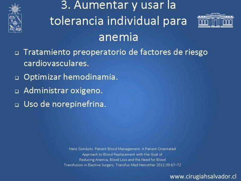 Diapositiva 19 de Terapia transfusional en el perioperatorio