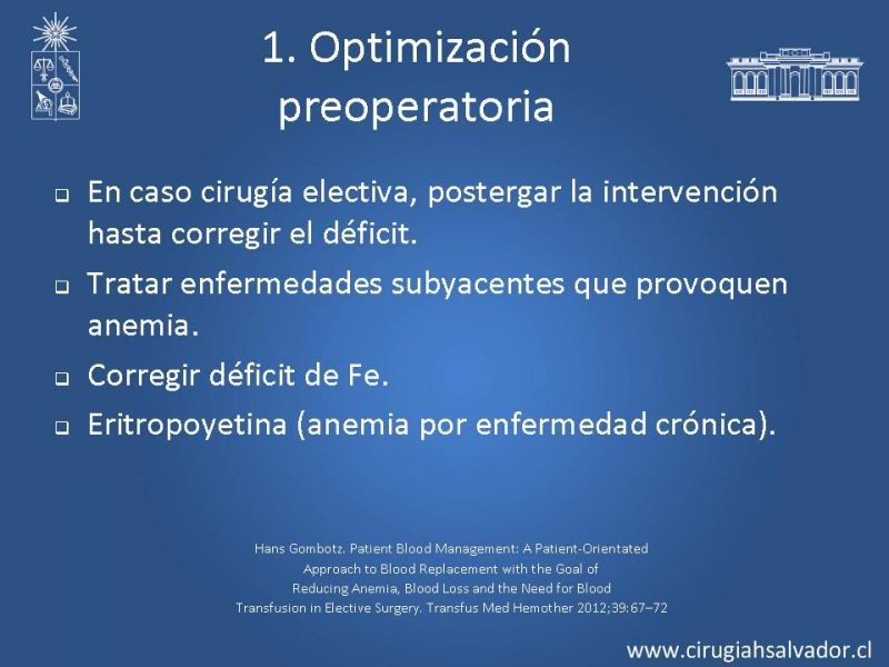 Diapositiva 17 de Terapia transfusional en el perioperatorio
