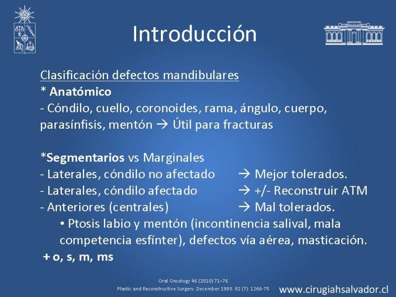 Diapositiva 6 de Alternativas de Reconstrucción Mandibular