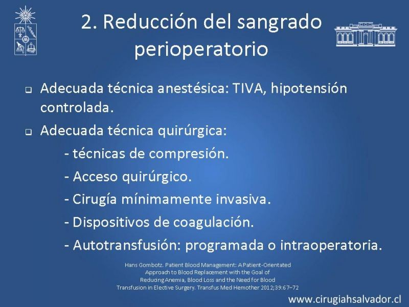 Diapositiva 18 de Terapia transfusional en el perioperatorio