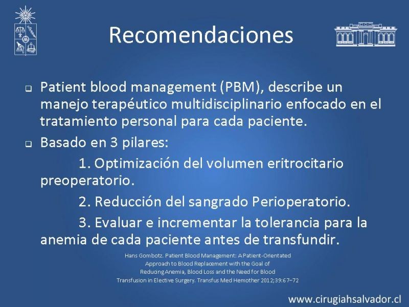 Diapositiva 16 de Terapia transfusional en el perioperatorio