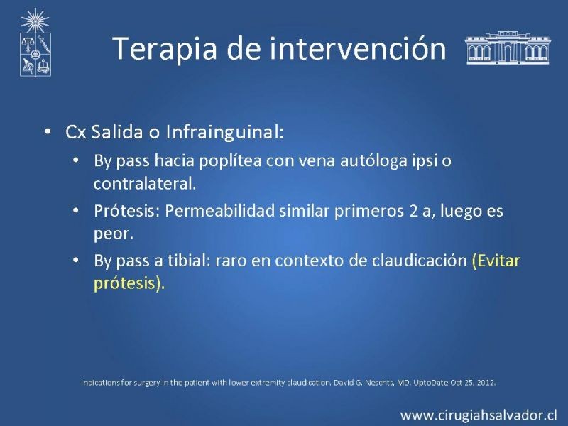 Diapositiva 15 de EAO Tto Médico y Cx (Claudicadores)